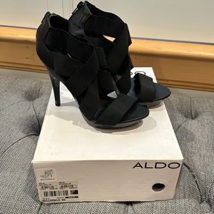 Aldo Black Platform Sandals